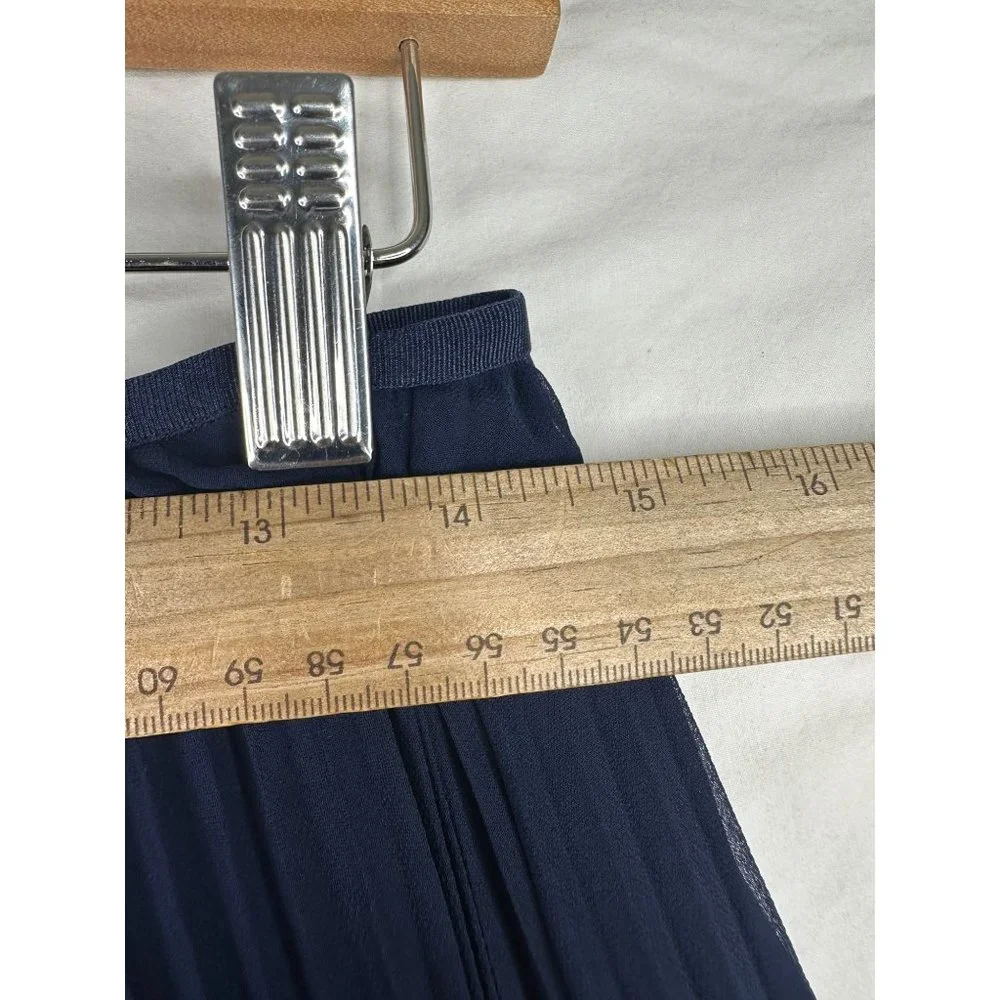 Polo Ralph Lauren Pleated Midi Skirt sz 8 Blue_5